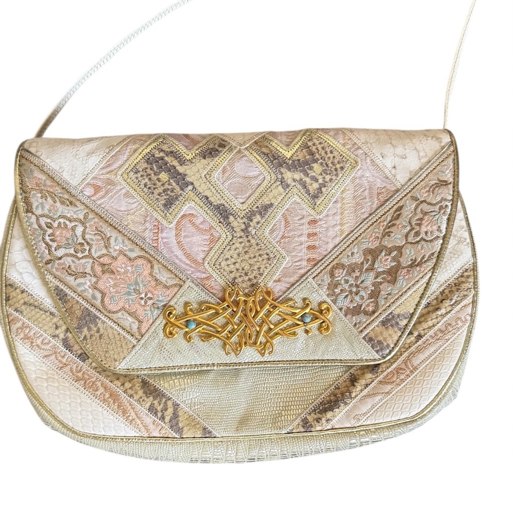 Vintage Sharif Patchwork Shoulder Bag - image 4